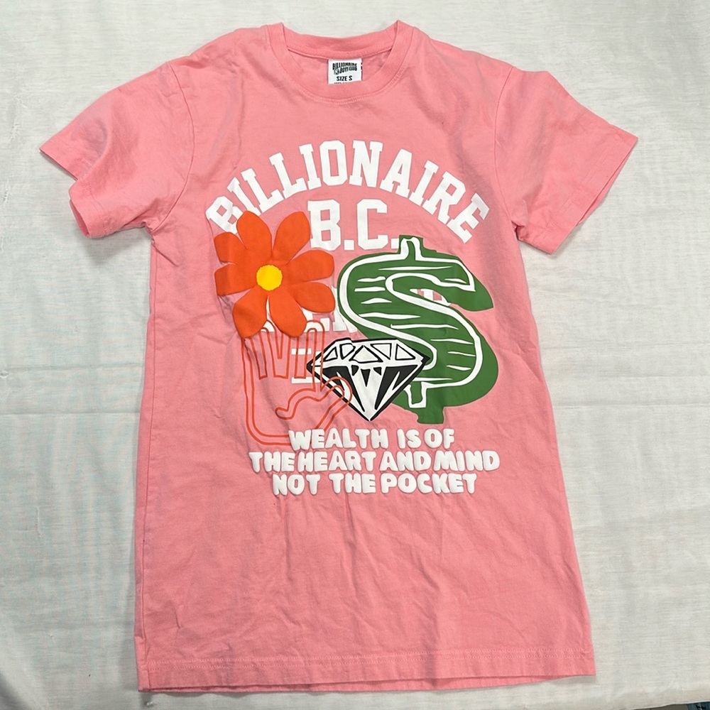 Billionaire Boys Club Tee. Small. Pink.